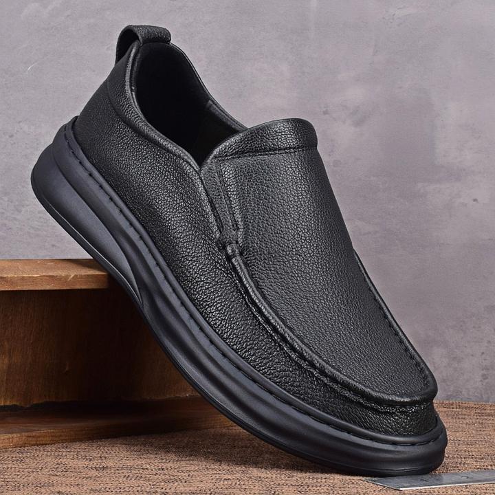 DMXUXM『设计风』轻松搭配~匠心制作~百搭商务软底休闲耐磨皮鞋男潮