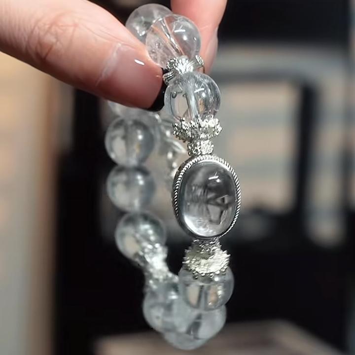 雪域白影 白阿塞白水晶手串(金属配件易氧化 介意勿拍