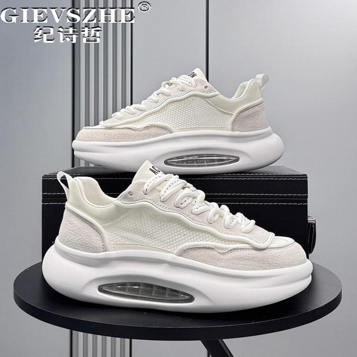 纪诗哲男鞋网面轻奢透气运动鞋男款百搭气垫跑步鞋舒适轻便休闲鞋