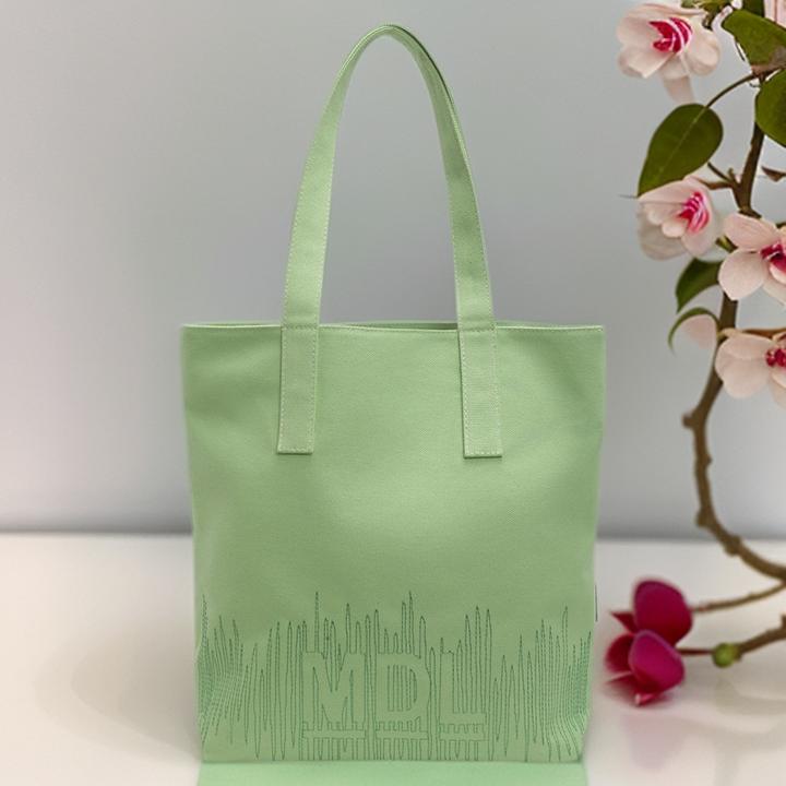 兰知春橱窗包包刺绣帆布包女2025新款学生上课手提书袋托特包百搭