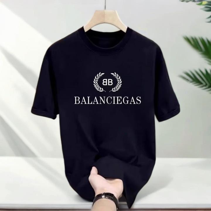 欧货夏季新款潮牌压花短袖T恤2025韩版圆领内搭潮流上衣网红半袖