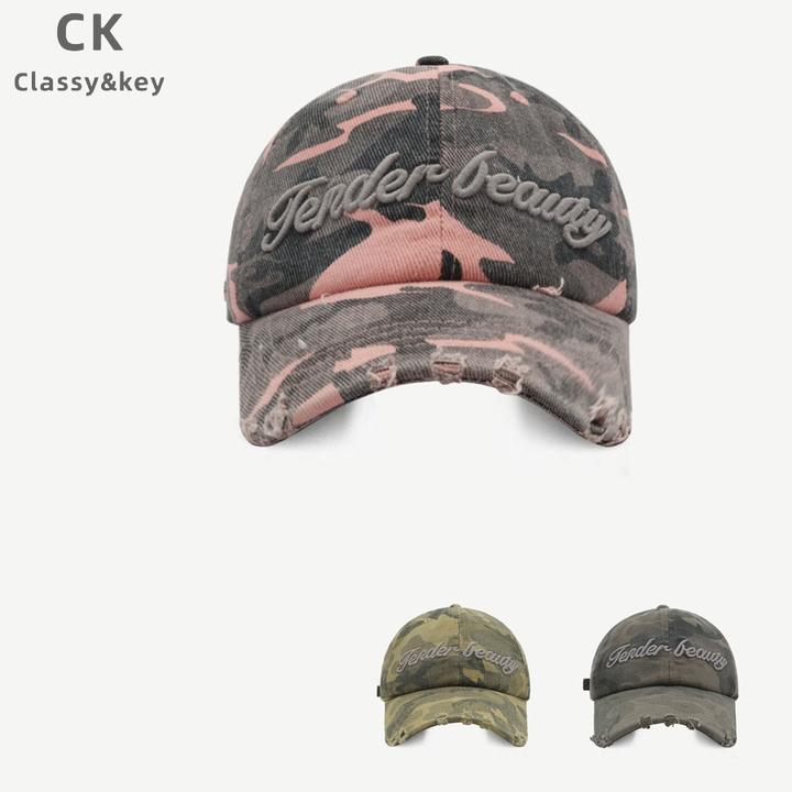 Classy key新加坡设计师联名款立体字母刺绣软顶棒球帽男女鸭舌帽