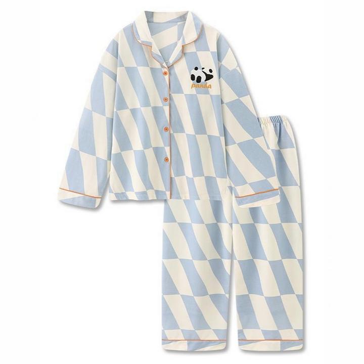 德绒睡衣女秋冬新款加厚保暖暖绒长袖可外穿保暖家居服熊猫套装