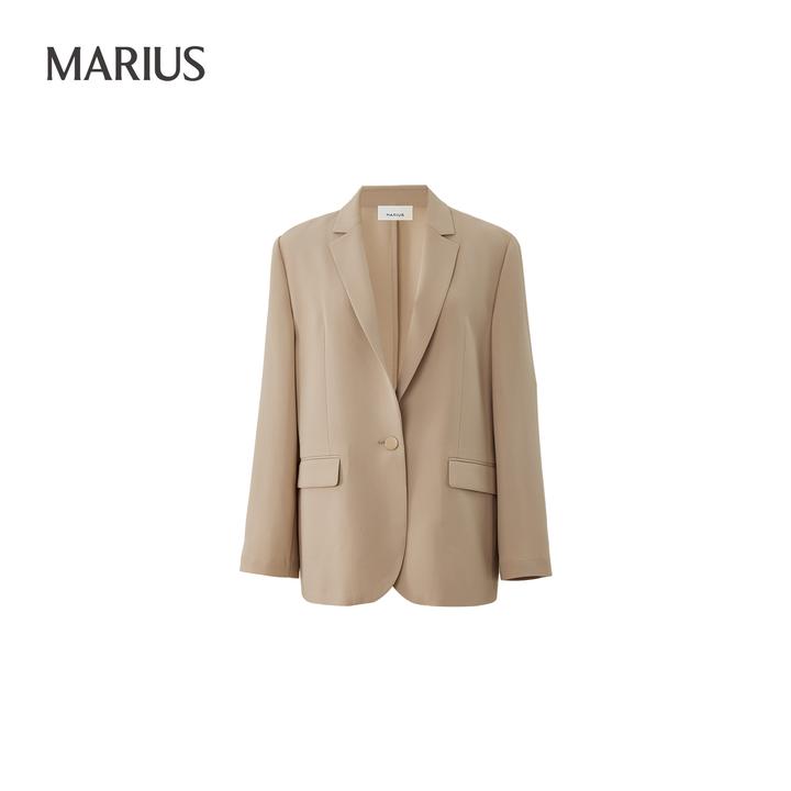 MARIUS‘华尔街2.0’滑爽悬垂性挺阔通勤日常经典醋酸一粒扣西装