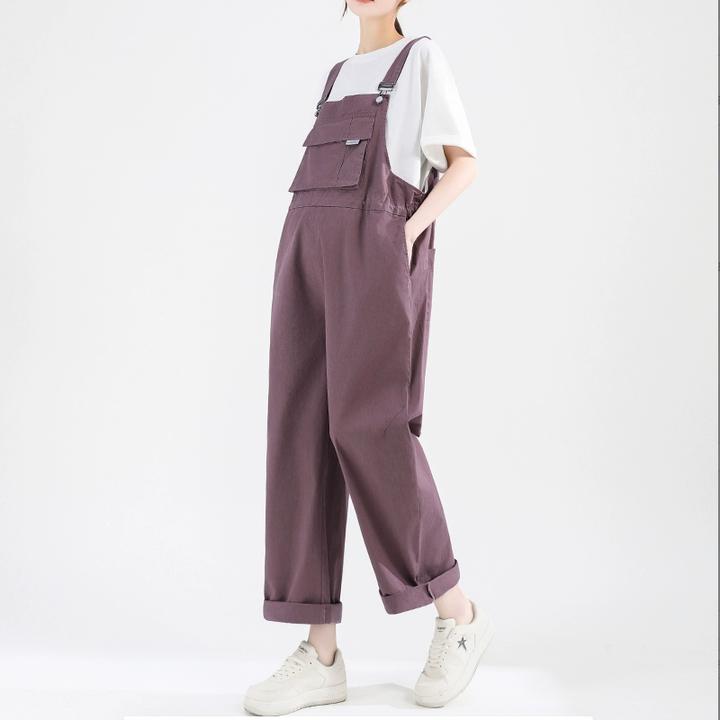 丹媞奴孕妇背带裤女2025新款春秋外穿大码宽松春季小个子直筒长裤