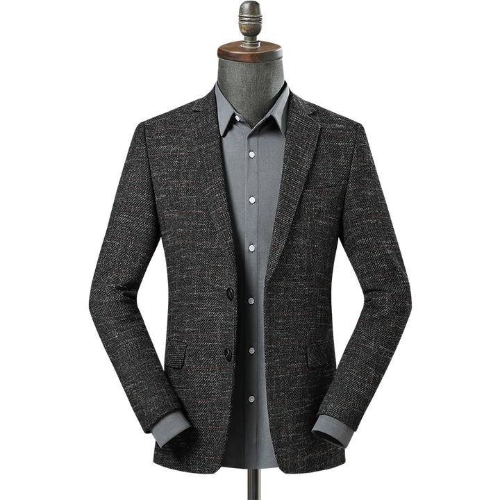 罗尔基那斯高端时尚春秋新款休闲西服韩版潮流复古格子男士外套