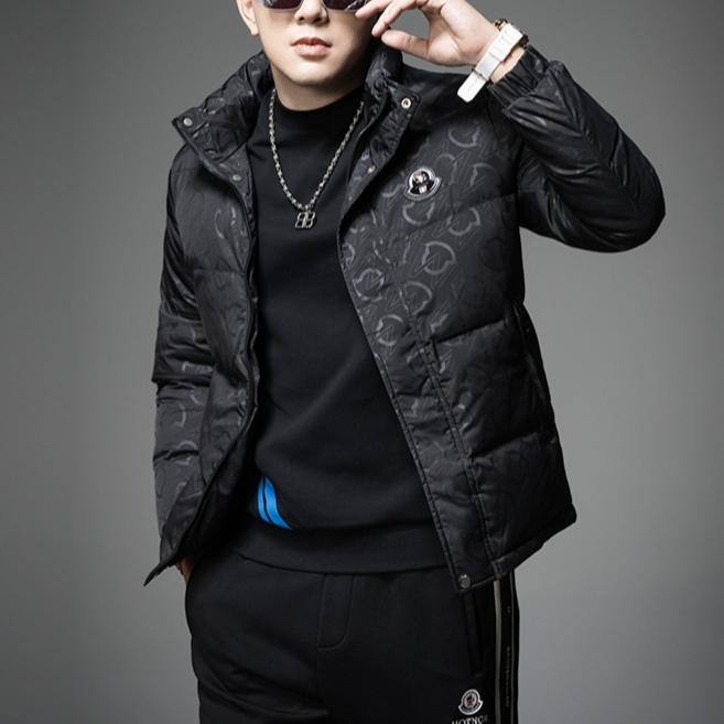 MERCUTON姆尔丘顿欧洲站冬季新款轻薄羽绒服男士潮流立领短款外套