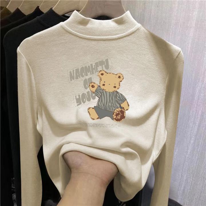 儿童内搭秋冬季洋气打底衫中大童半高领上衣女童德绒保暖长袖t恤