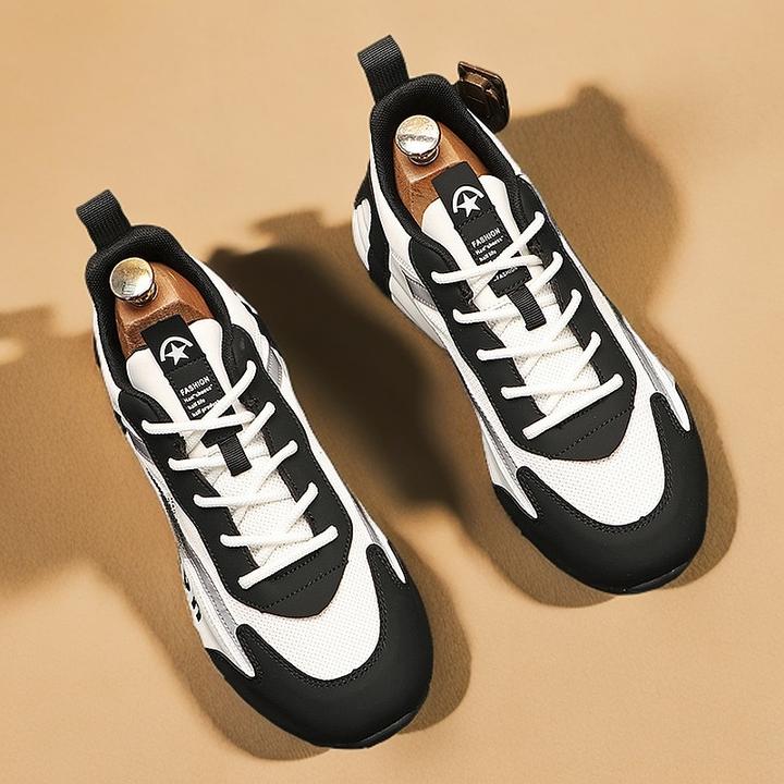 法莎尼亚包底鞋子男款时尚潮流拼色厚底休闲鞋百搭个性增高老爹鞋