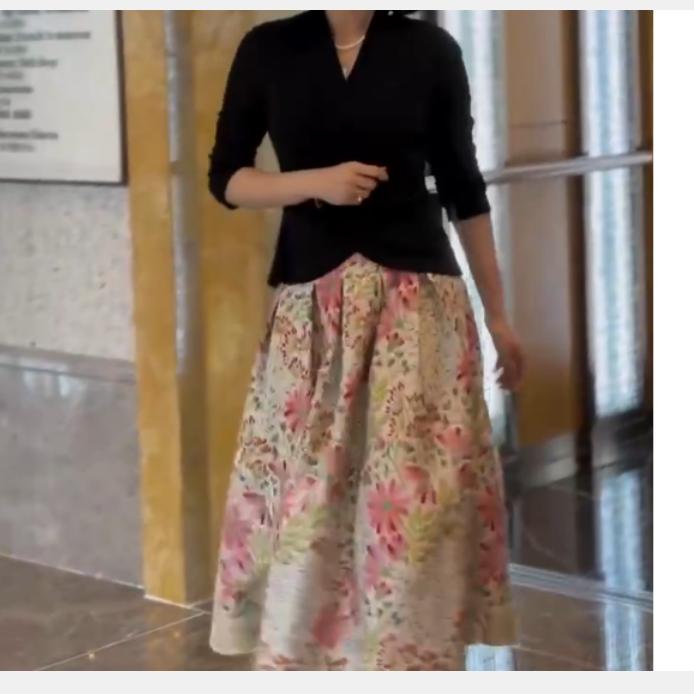 2024春季新款时尚女装网红潮流气质靓丽休闲上衣半身裙女甜甜1