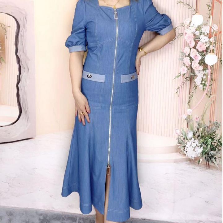 休闲时尚夏季牛仔连衣裙