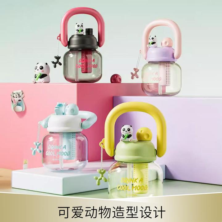 新款高颜值夏季大容量吨吨杯双饮水杯女生拎拎壶便携吸管杯大肚杯