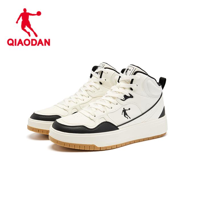 乔丹正品秋冬暖航板鞋防滑时尚潮流高帮革面板鞋男女同款25户外