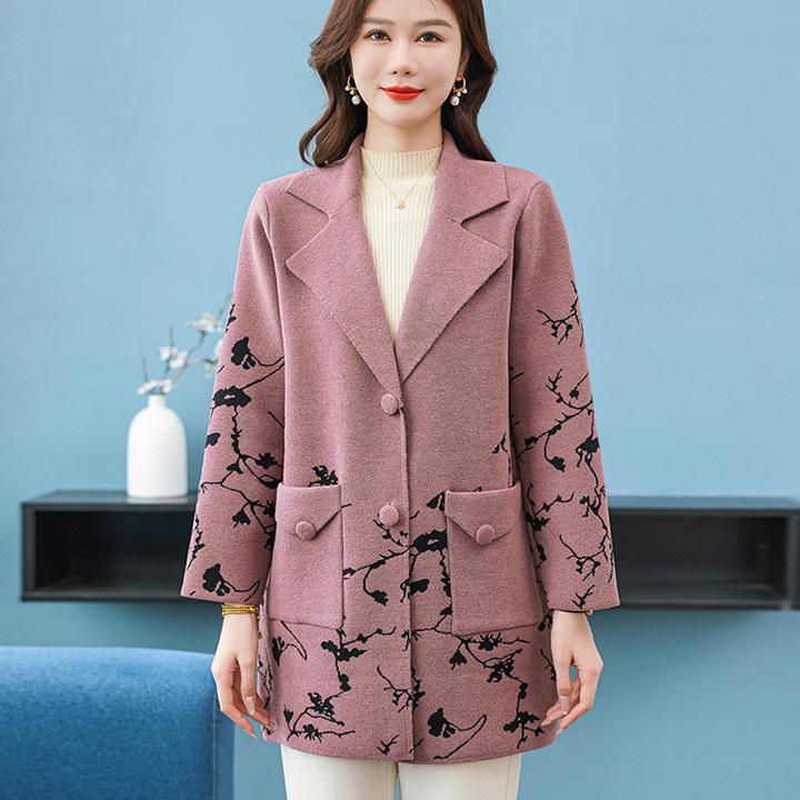 秋冬季2025新款宽松开衫时尚中老年女装洋气妈妈装中长款外套大衣