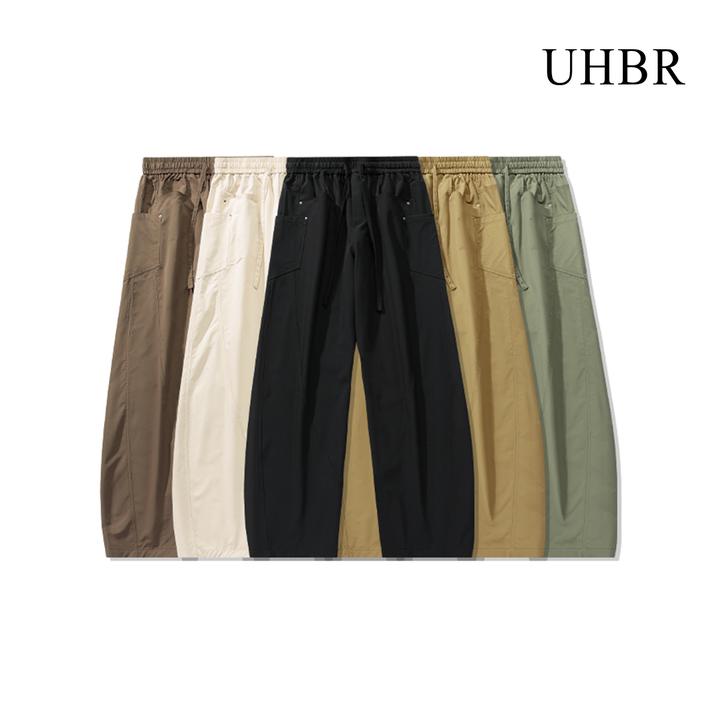 UHBR夏季户外穿搭速干弯刀裤美式休闲裤直筒宽松潮流男生裤子长裤