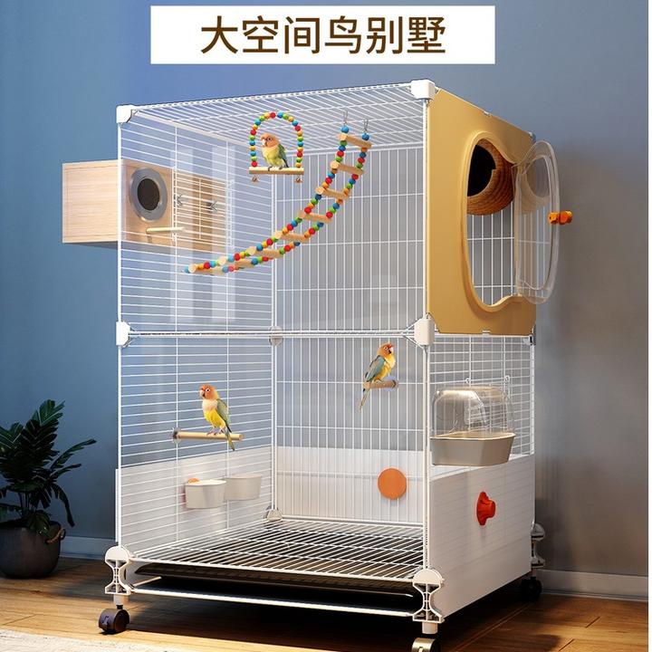 鸟笼鹦鹉笼子家用特大号豪华别墅新型防溅牡丹小太阳虎皮玄凤专用