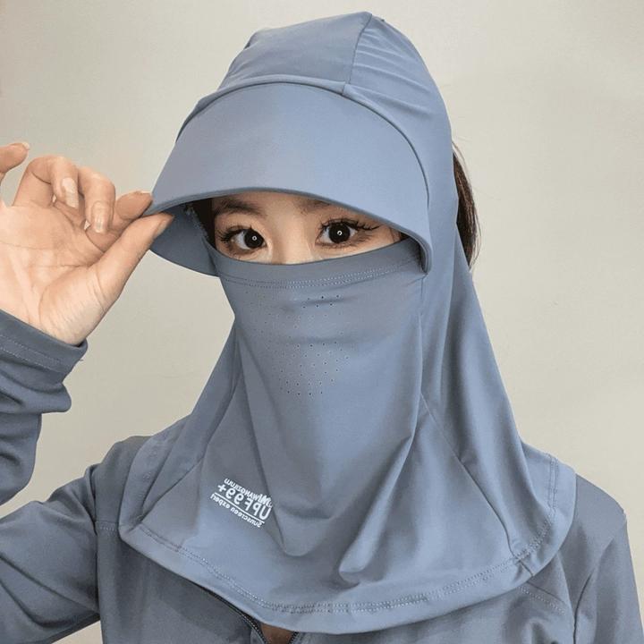 2025新款全脸遮阳女帽子防紫外线户外骑行护颈透气脸罩面罩太阳帽
