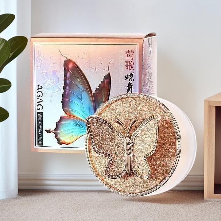 AGAG蝶舞散粉定妆粉大容量轻雾蜜粉持久哑光散粉不脱妆遮瑕定妆粉