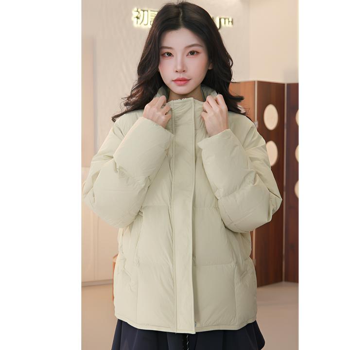 【奶皮羽绒】初语2025冬季加厚90鸭绒休闲轻薄简约保暖立领羽绒服