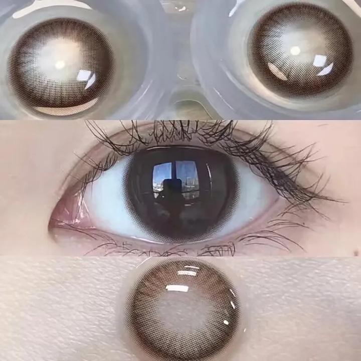 OVOLOOK美瞳半年抛2片水灵小鹿棕色美瞳欧若风素颜隐形黑色美瞳