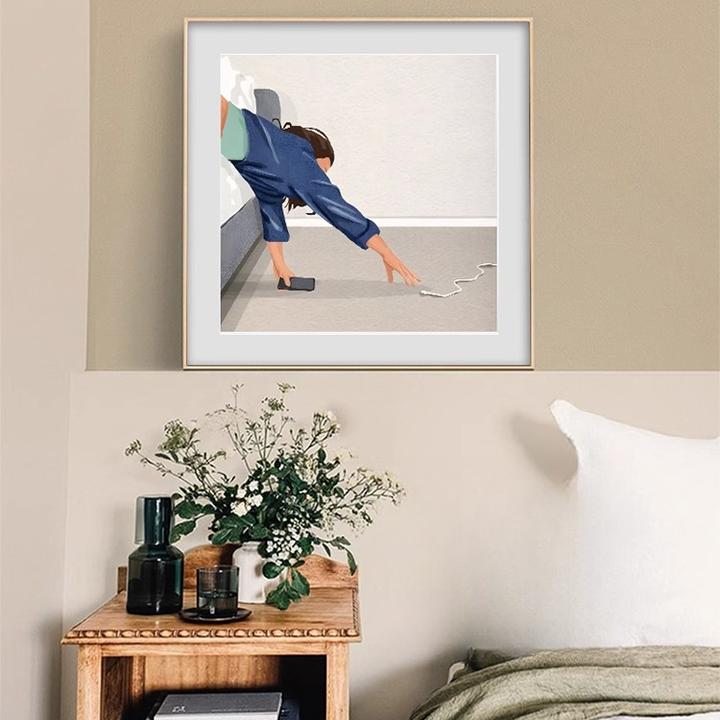 客厅床头挂画卧室装饰画慵懒治愈系小清新壁画民宿休闲风个性创意