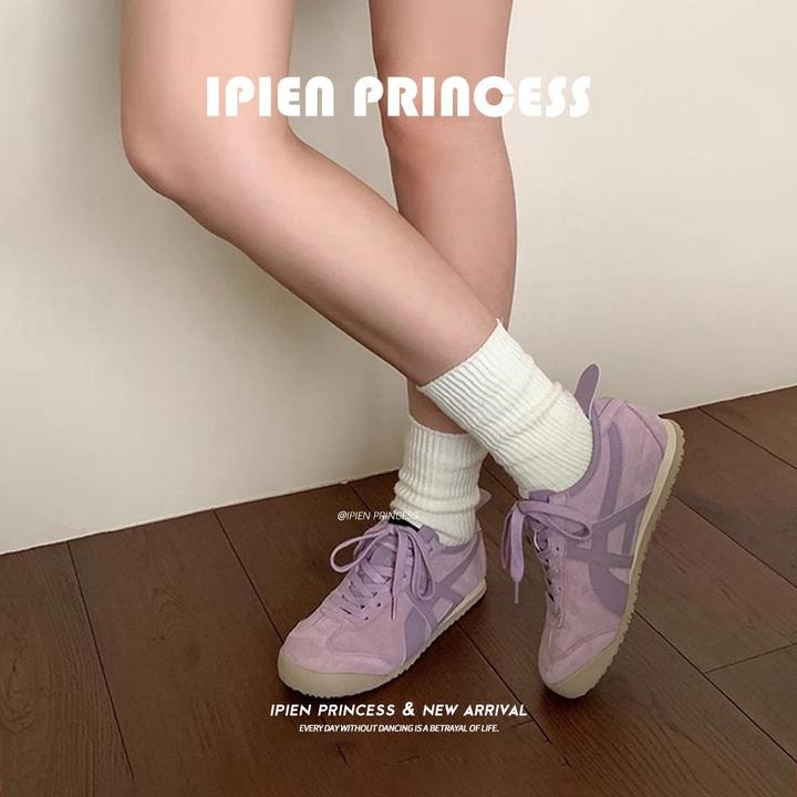 配阔腿裤复古阿甘鞋运动休闲板鞋子新款防滑百搭圆头黄色德训鞋女