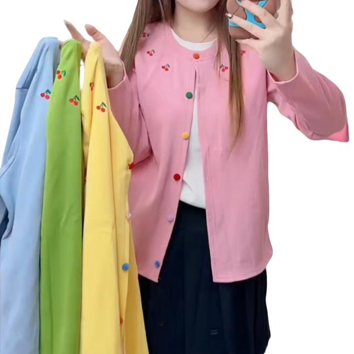 25138大码女装早春新款小清新圆领拼接假两件上衣（衣长约64左右）