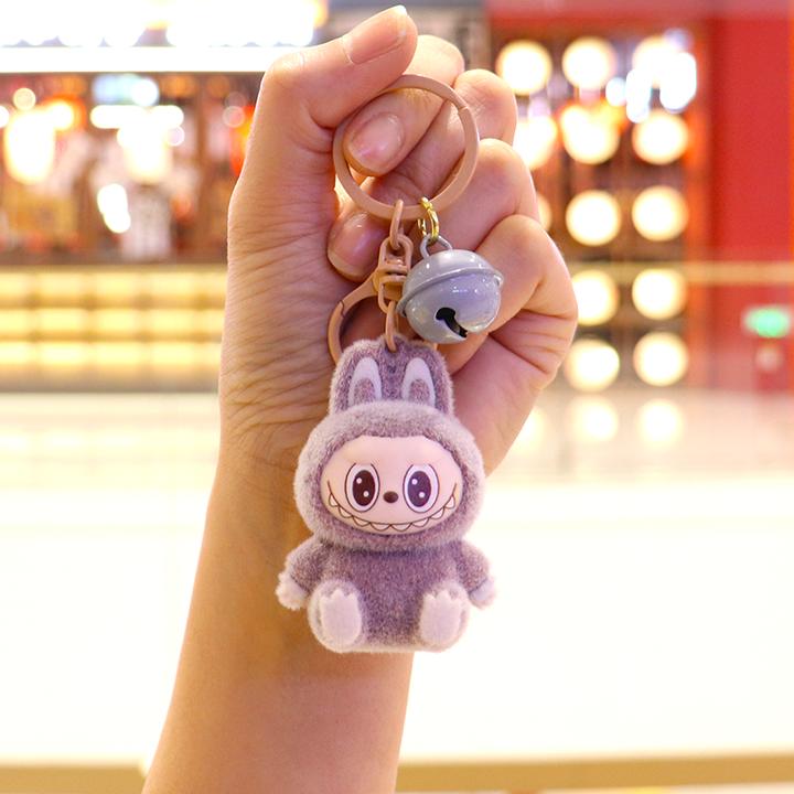 新款植绒小动物钥匙扣抖音直播拉布布公仔包包挂饰创意小礼品挂件