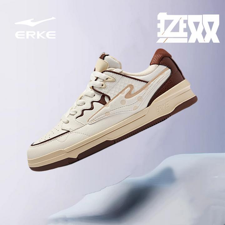 无双华夫饼情侣鞋2025鸿星尔克秋季时尚潮流休闲鞋防泼水防滑板鞋