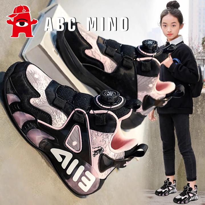 ABC MINO女童鞋运动鞋2025春秋新款儿童篮球鞋开学季中大童跑步鞋