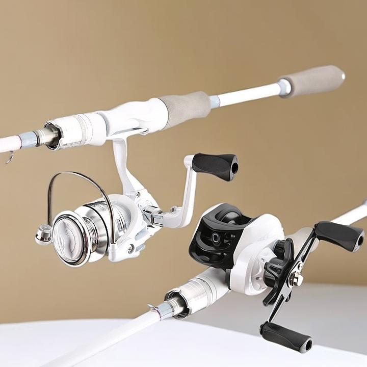 碳素小白竿马口竿套装水滴轮翘嘴白色马口杆路亚钓竿鱼竿路亚竿