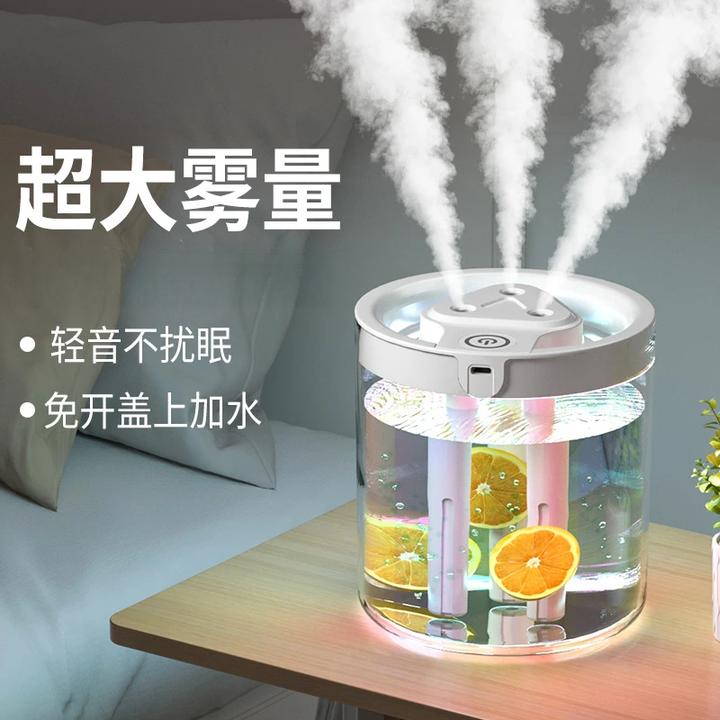 新款三喷头家用大雾量创意便携迷你过滤加湿器车载净化加湿器R761
