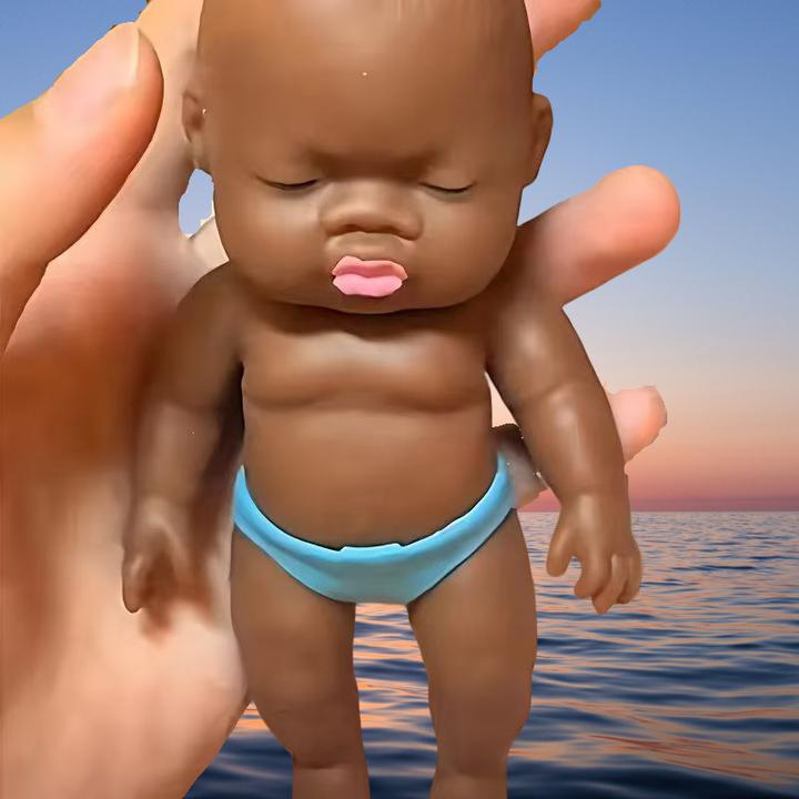 可爱黑色捏捏乐奇葩搞笑玩具趣味丑萌玩偶解压黑白娃娃小黑人