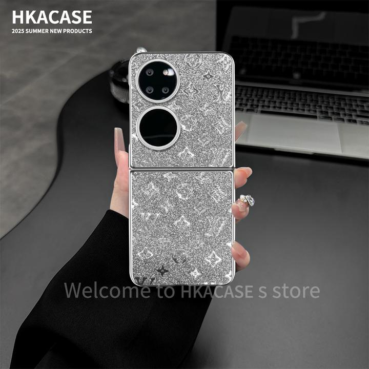 适用华为p50pocket新款二合一折叠LV闪粉全包简约ins手机壳