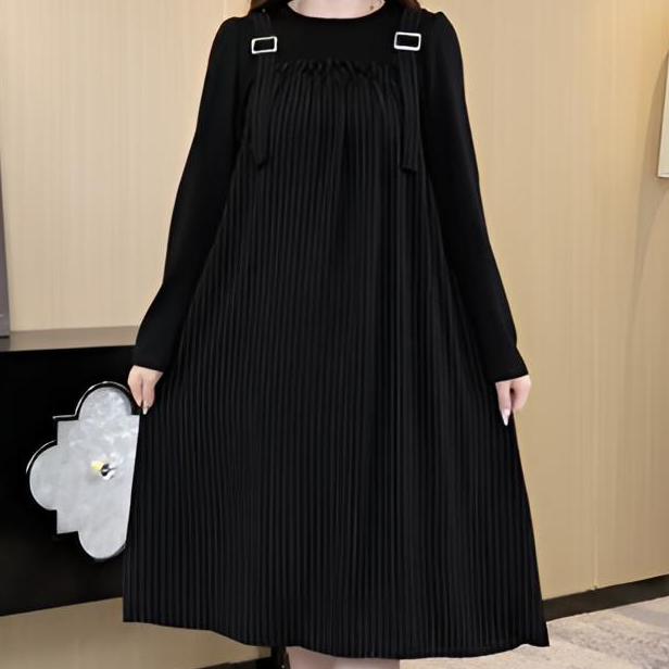 定制大码女装气质裙子冬季新款百搭显瘦连衣裙ZB6149