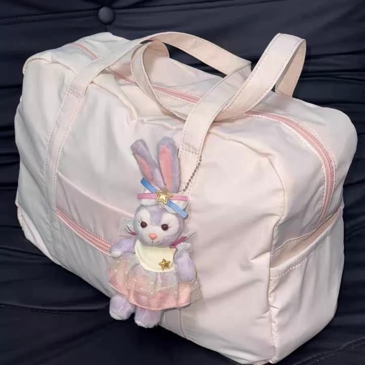 小众粉色托特包便携式大容量旅行包手提运动包健身包短途出行李包