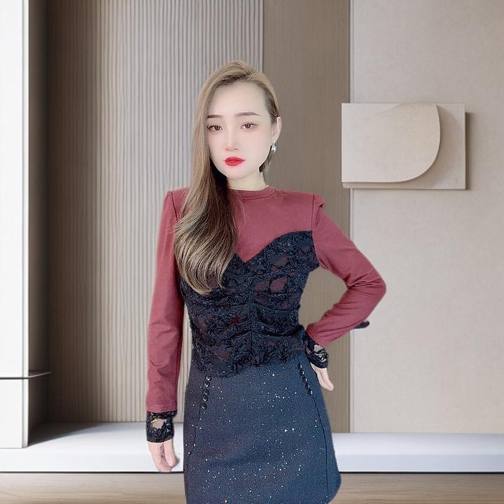 2025新年款安哥拉红小衫时尚百搭显瘦