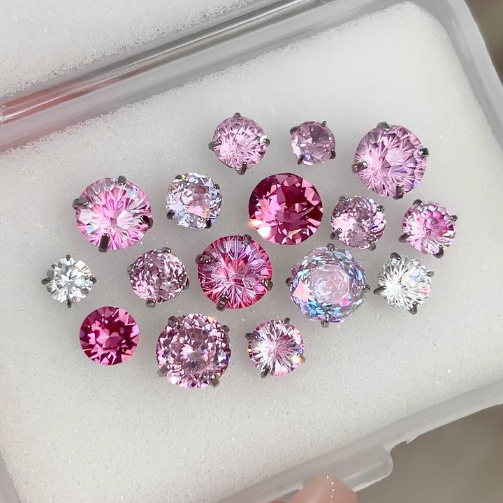 钛钢耳饰 粉色恋人 RINGRING商店绝美钛钢耳钉少女风轻奢耳骨钉