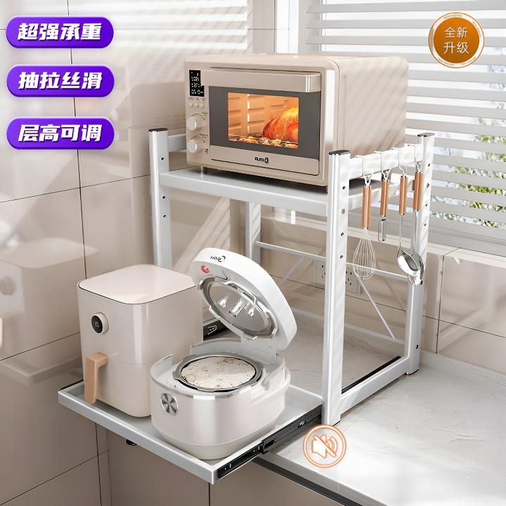 厨房微波炉置物架台面多功能电饭煲锅烤箱收纳支架多层电器架子柜