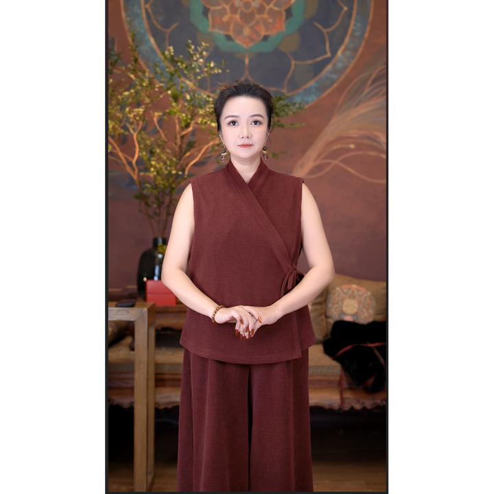 爱上莲心安哥拉红欧棉绒套装(马甲+45阔腿裤) 360克 赠品链接