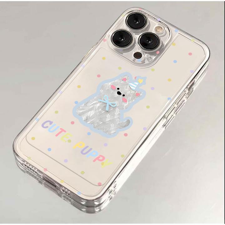 波点西高地适用iphone1615卡通手机壳苹果13透明12华为vivo小米op