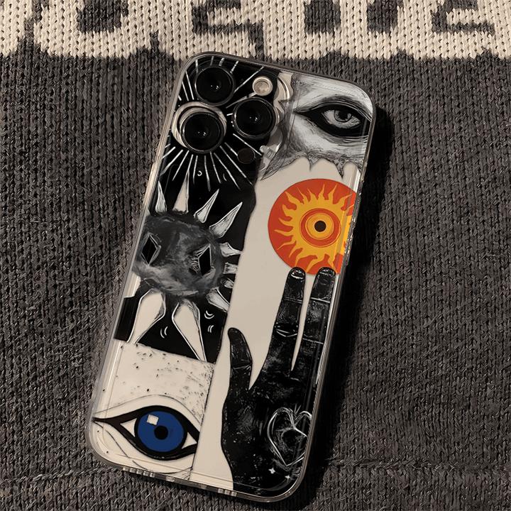 抽象空洞适用iphone16苹果15手机壳小米OPPO华为VIVO荣耀一加魅族