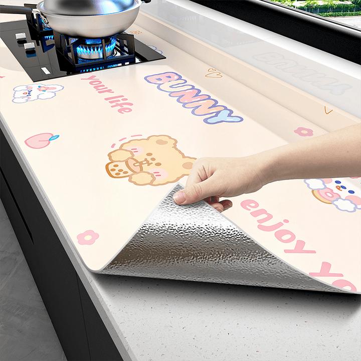 厨房防油贴纸防水自粘橱柜内防潮垫瓷砖灶台台面防火耐高温保护膜