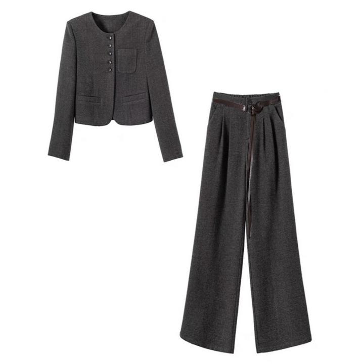 〈纪朵研〉1516休闲风气质小香风轻熟风女装时尚套装时尚罗马风秋冬