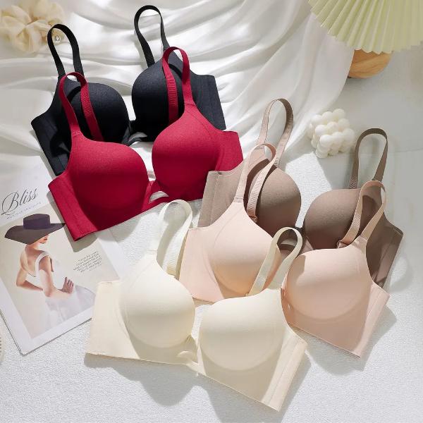 小胸聚拢内衣女显大上托防下垂收副乳调整型无痕文胸2025性感内衣