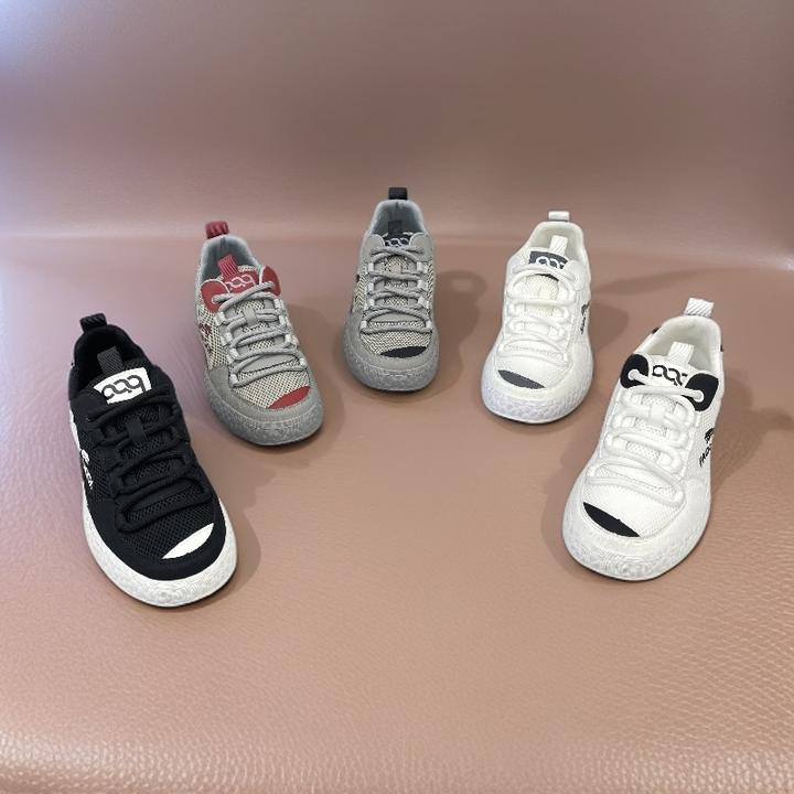 25年夏季新款舒适百搭透气网面潮男鞋潮流时尚轻便网面系带软底鞋