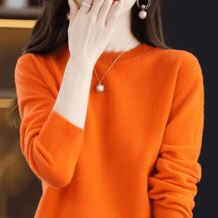 羊毛衫2024新款冬季长袖宽松显瘦圆领套头打底衫百搭女士毛衣新款