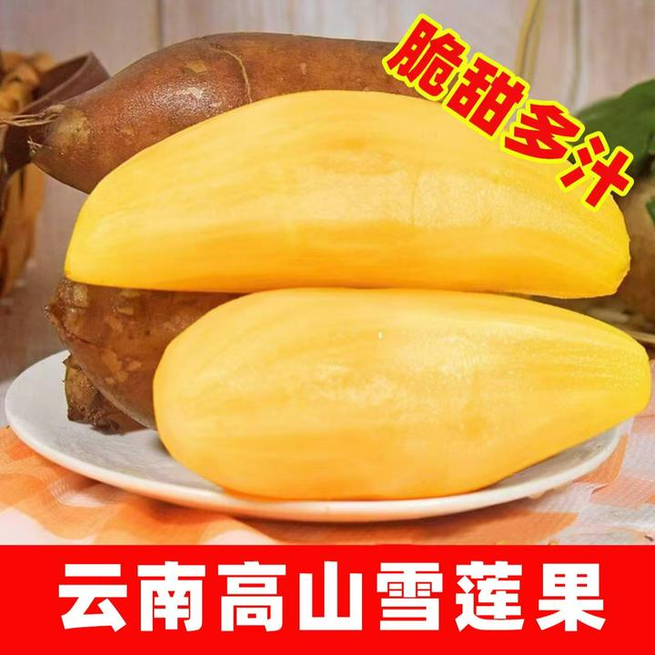 【低糖】云南高山雪莲果新鲜现挖黄心脆甜爽口多汁应季水果产地包邮