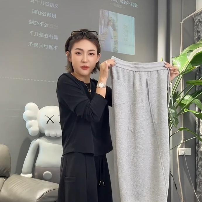 阔腿裤女2025新款春秋宽松慵懒风卫裤休闲秋季运动裤潮流百搭