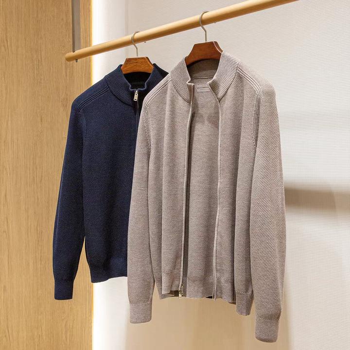 TOM FFIOR【Z*1.9W+】进口羊毛！四重纤维羊毛混纺拉链开衫外套6523